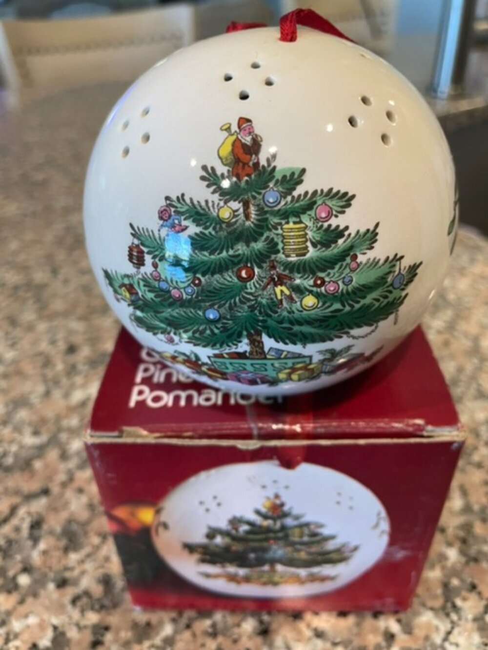 VTG Spode Christmas Tree Ceramic Ornament